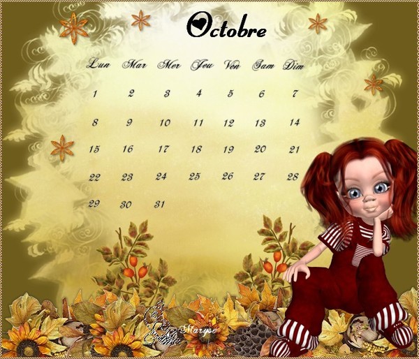 Calendrier Octobre